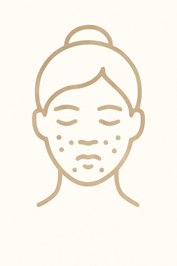 Uneven and rough skin texture