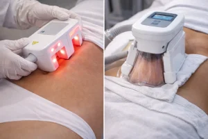 Laser lipo and cryo fat freezing body contouring treatments