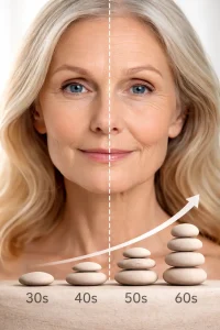 Loss of Skin Elasticity Over Time.- skin concern