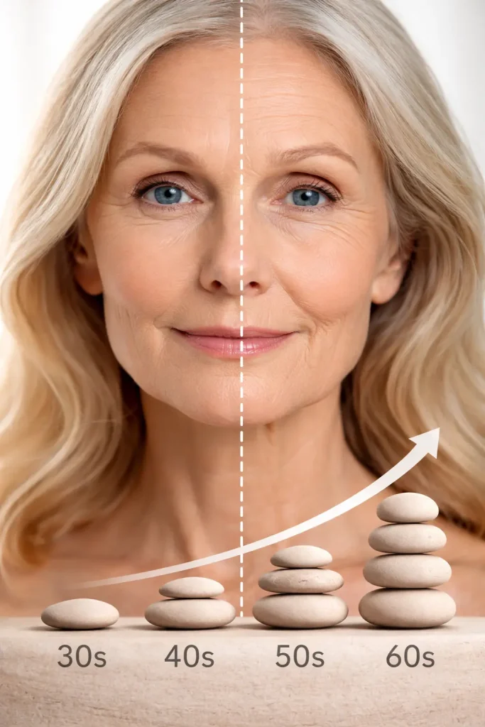 Loss of Skin Elasticity Over Time.- skin concern