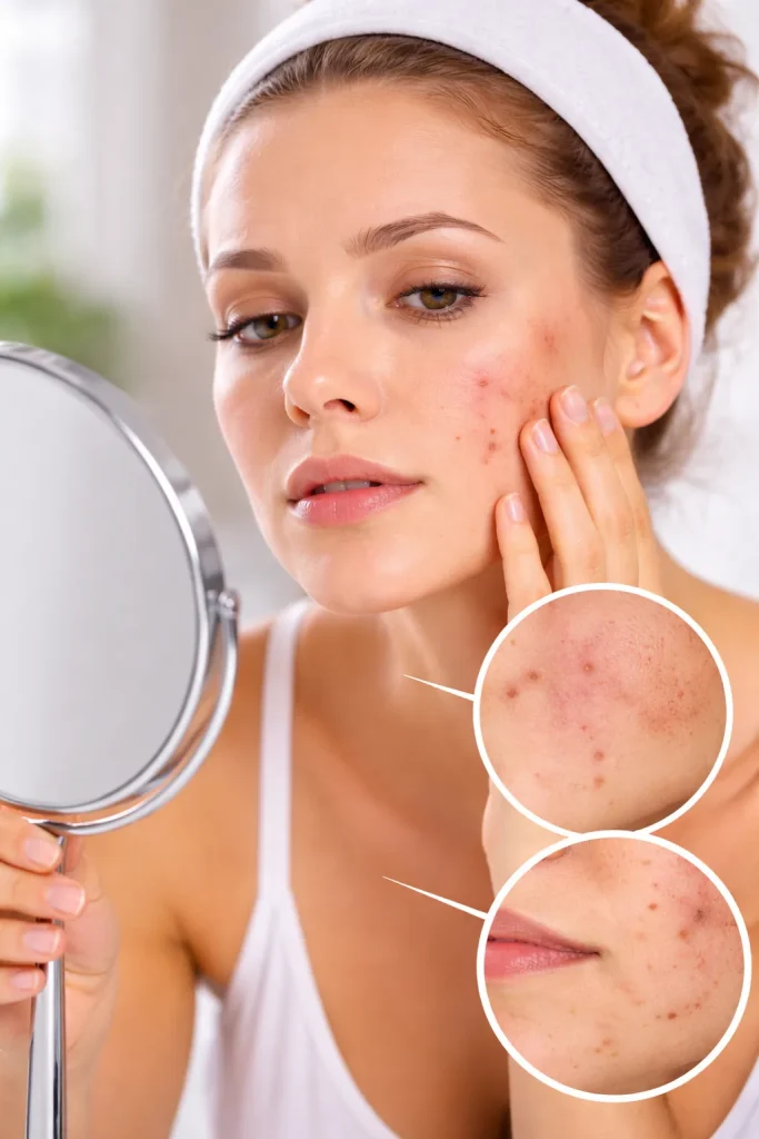 Uneven skin tone after acne breakouts