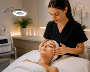 Professional facial treatment at Ottawa skincare clinic